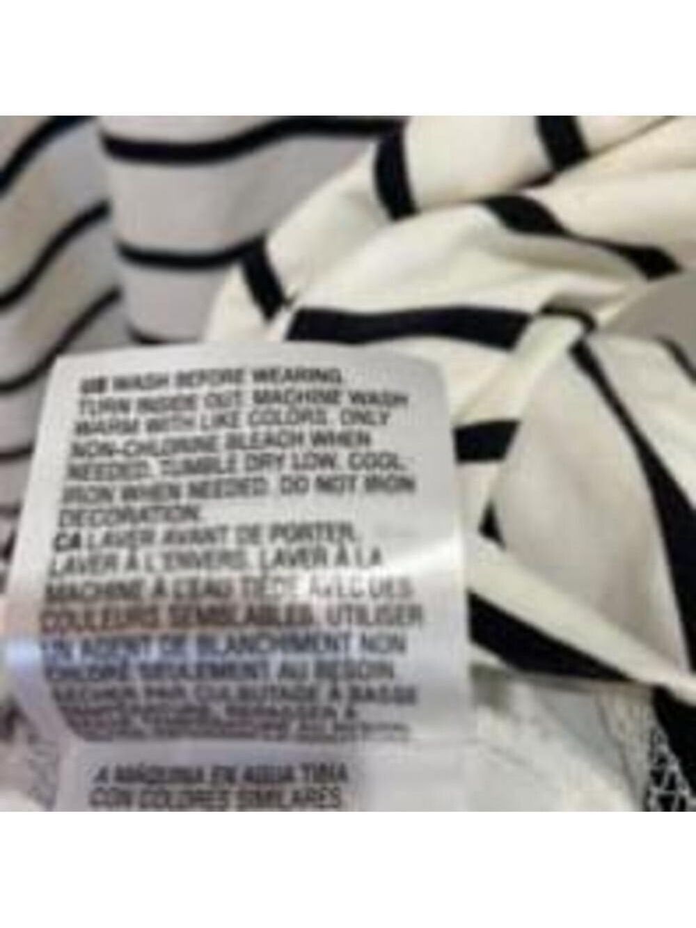 Epic Threads Girls Dress Size 6 Off White Black Stripe Heart - Picture 5 of 6